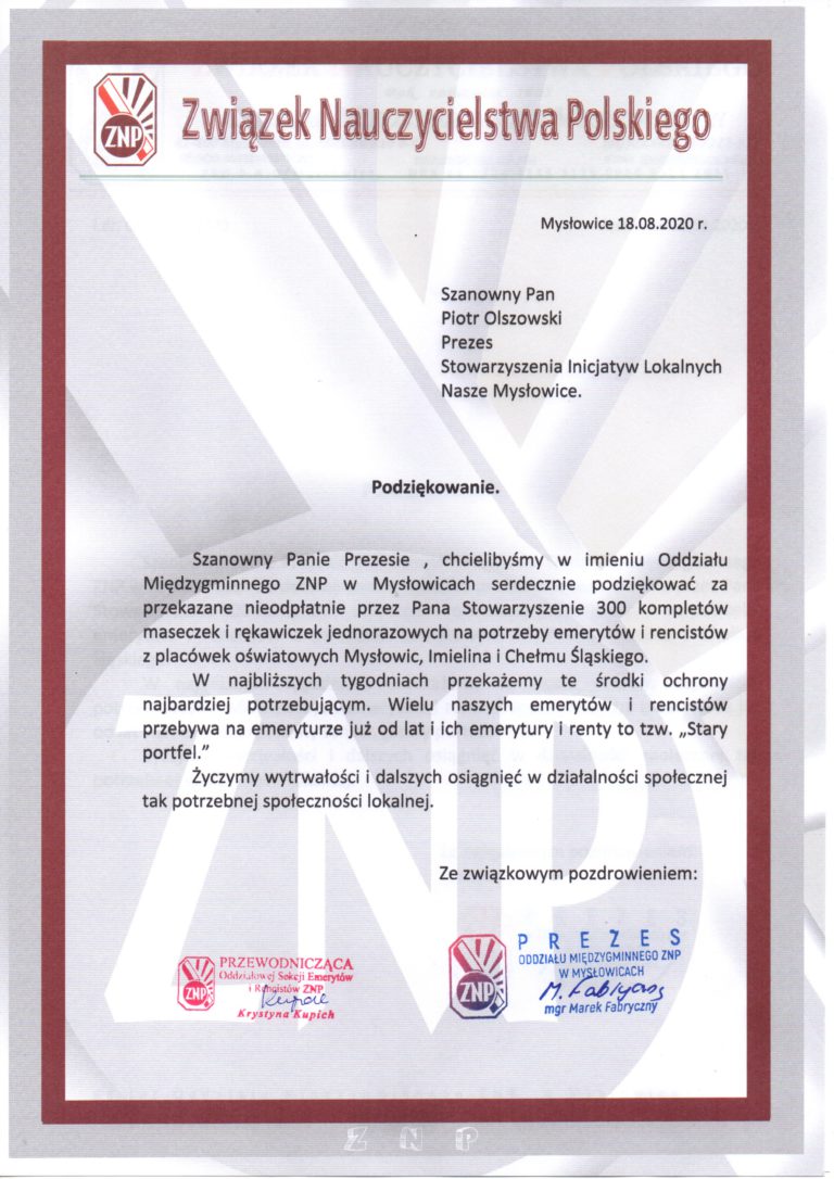 Przekazanie pierwszej partii maseczek i rękawic ochronnych