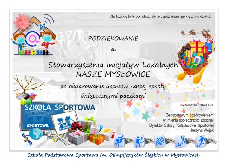 Podziękowanie dla Naszego Stowarzyszenia