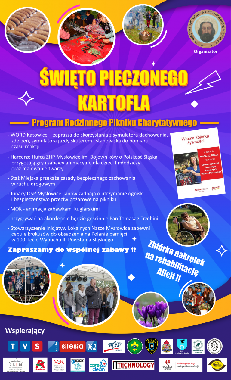 Zapraszamy do udziału w rodzinnym pikniku charytatywnym „Święto Pieczonego Kartofla”