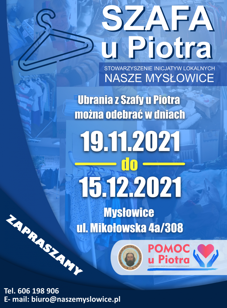 Podsumowanie „Szafa u Piotra” z  odzieżą pochodząca z odzysku  jesienno-zimową sezon 2021/2022.