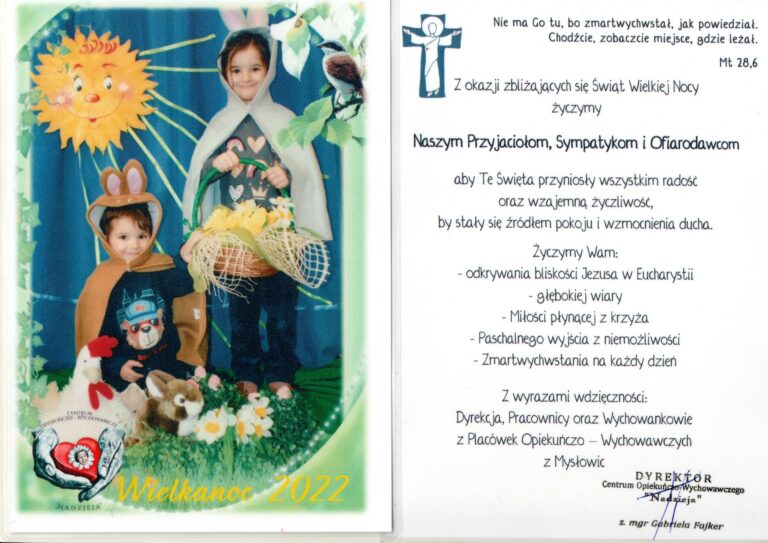 Dziękujemy za otrzymane życzenia