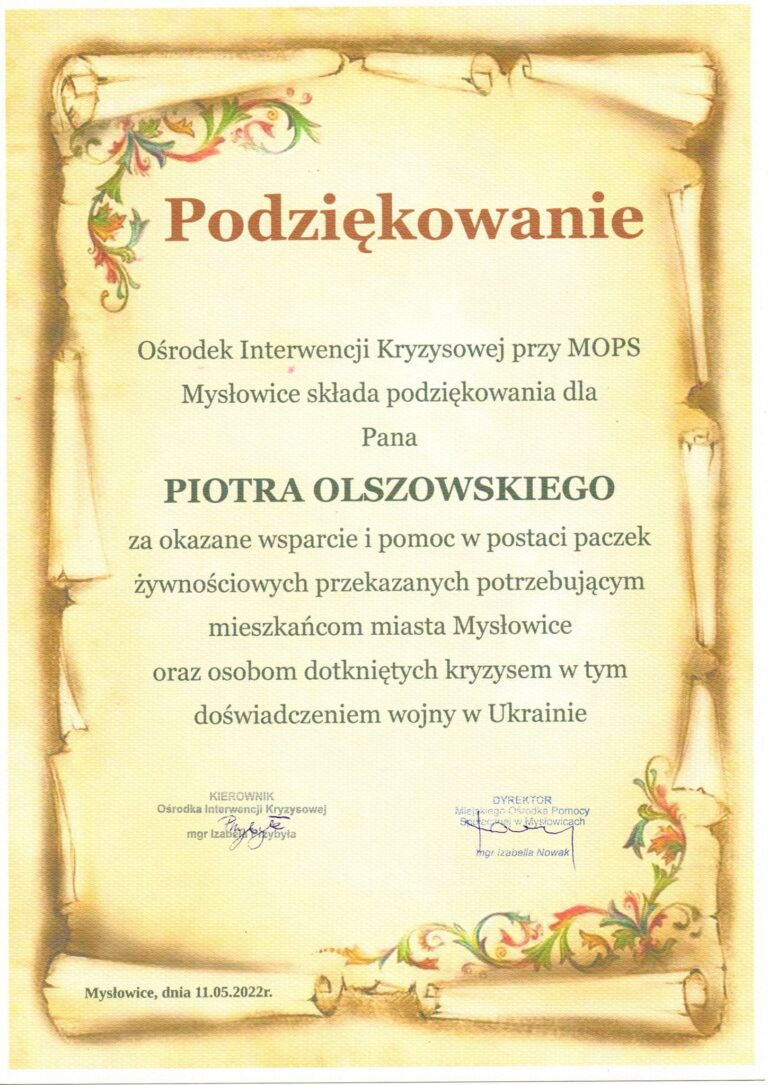 Podziękowanie
