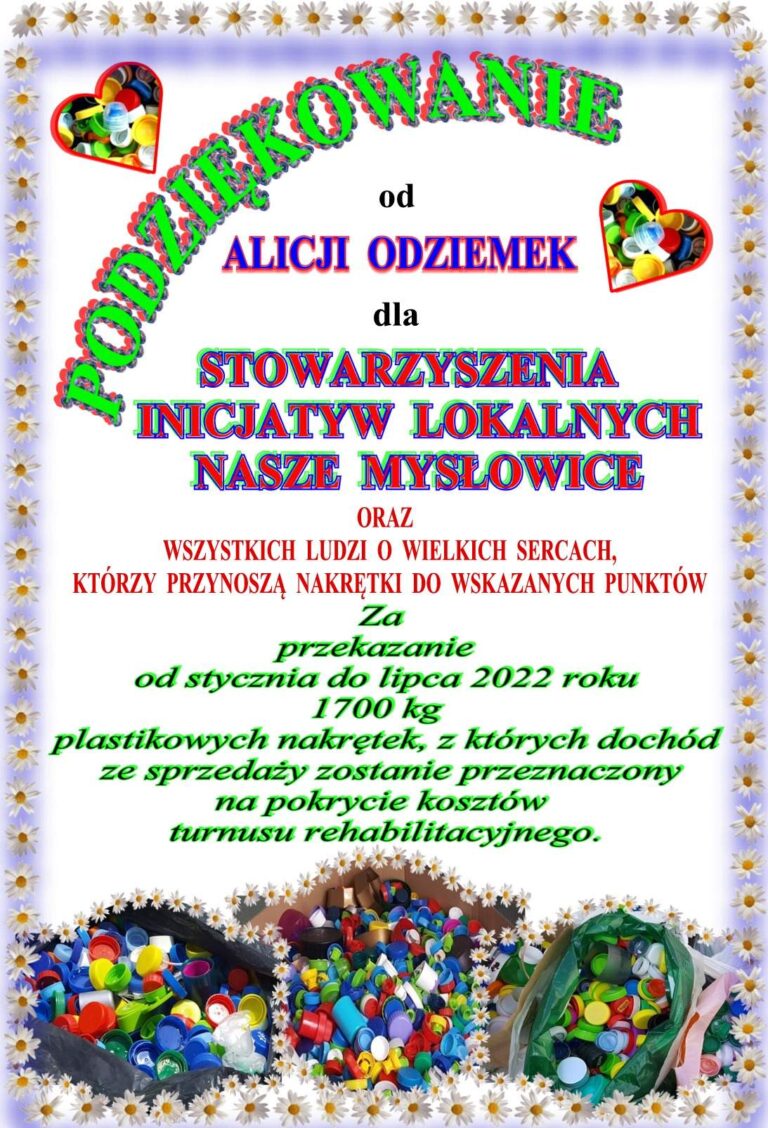 Podziękowania od Alicji