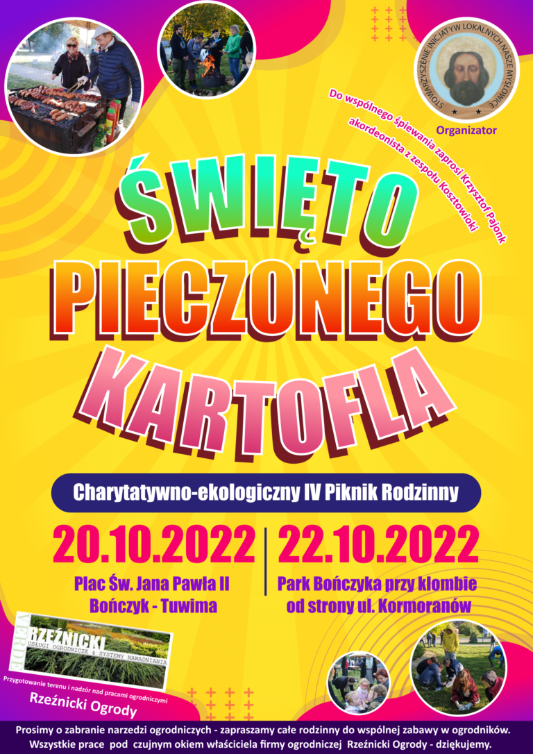 Zapraszamy na IV Święto Pieczonego Kartofla – Rodzinny Piknik Charytatywno-Ekologiczny