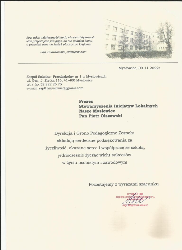 Dziękujemy i mamy nadzieję na dalszą owocną współpracę