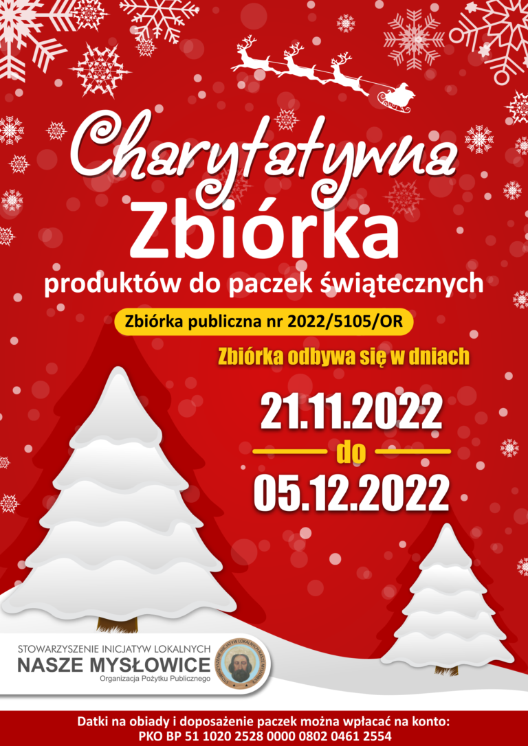 Zbiórka produktów do paczek świątecznych dla potrzebujących – podziękowania