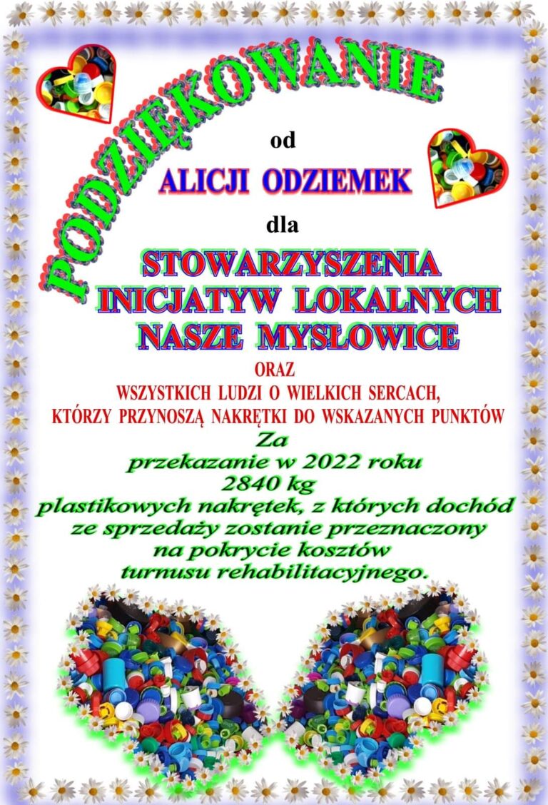Dziękujemy wszystkim darczyńcom za pomoc dla Alicji