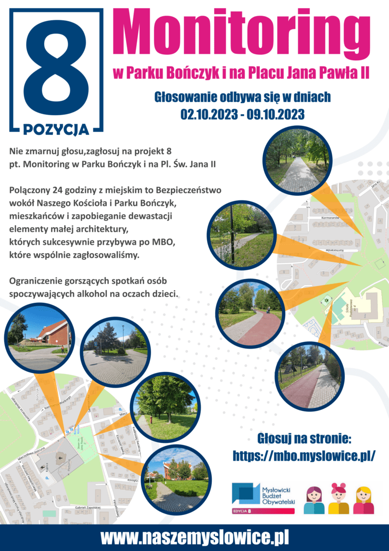 Monitoring w Parku Bończyk i na Pl. Św. Jana II