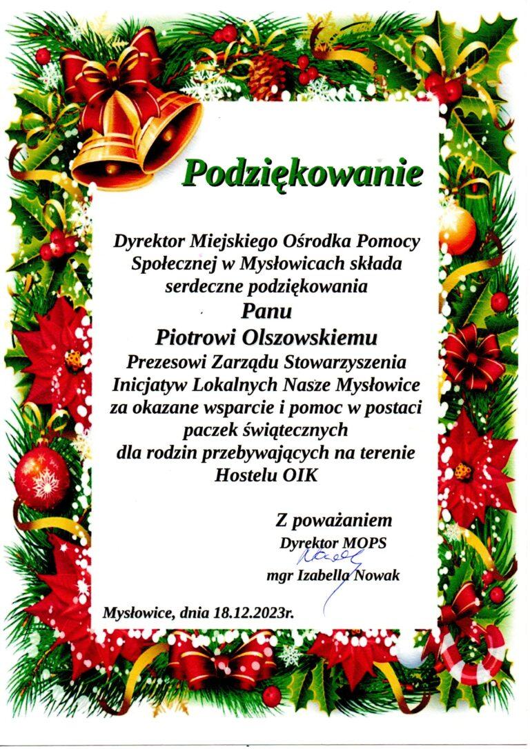 Podziękowanie