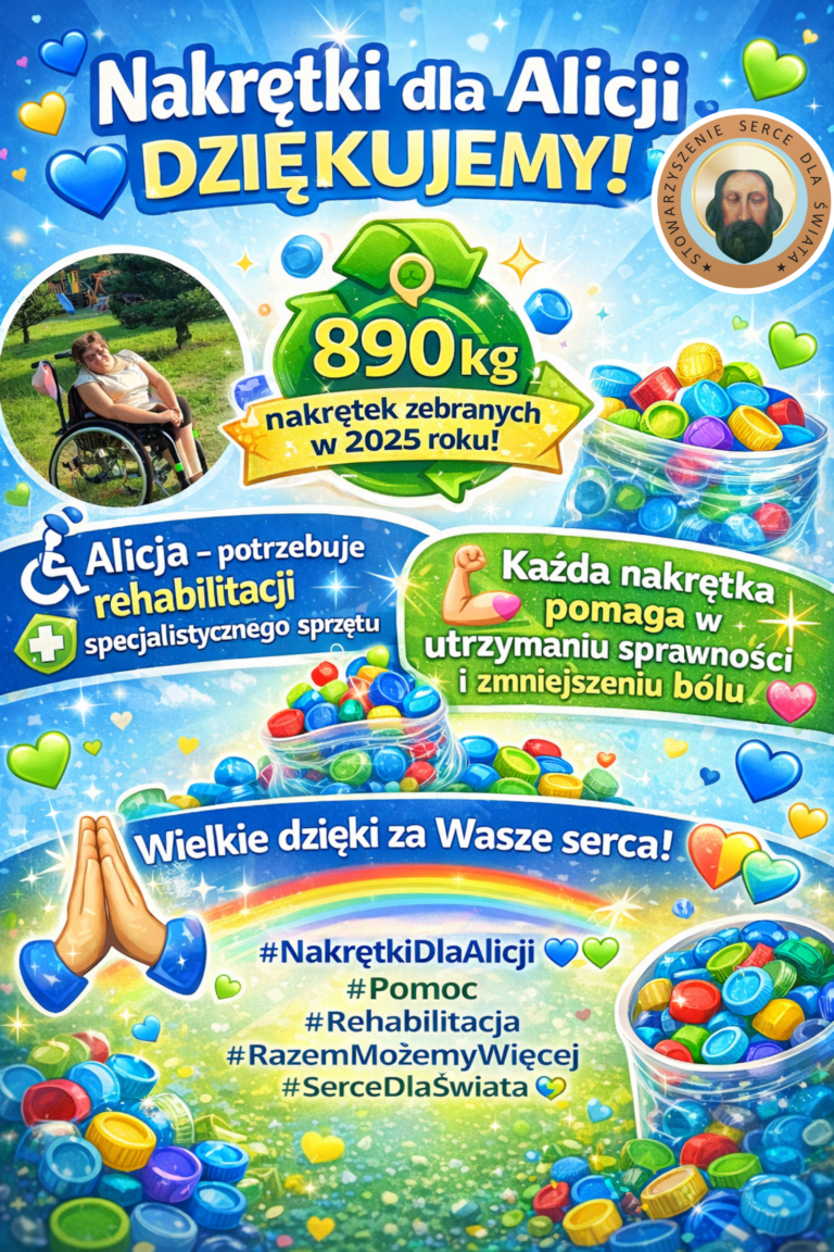 Nakrętki dla Alicji – dziękujemy!