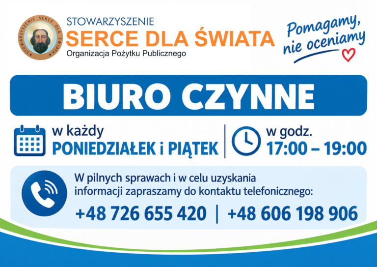 Nowe godziny otwarcia biura